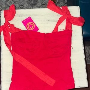 Mable (Madison) size small red top. great for tailgates. never worn